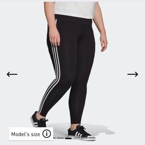 Adidas sz 1x. 3 stripe leggings. Black.